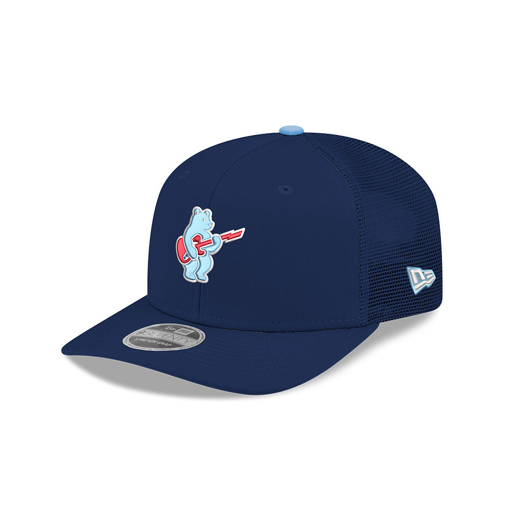 Chicago Cubs New Era 9SEVENTY Navy/Sky Rock Bear Adjustable Trucker Hat product image 1, provided for visual reference and