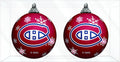 Montreal Canadiens NHL TSV 2 Pack Light Up Shatterproof Ornament Balls product image 1, provided for visual reference and