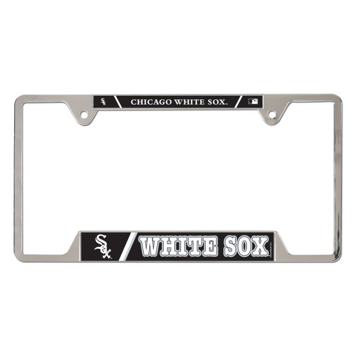 Chicago Whitesox Chrome Metal License Plate Frame product image 1, provided for visual reference and product detail review