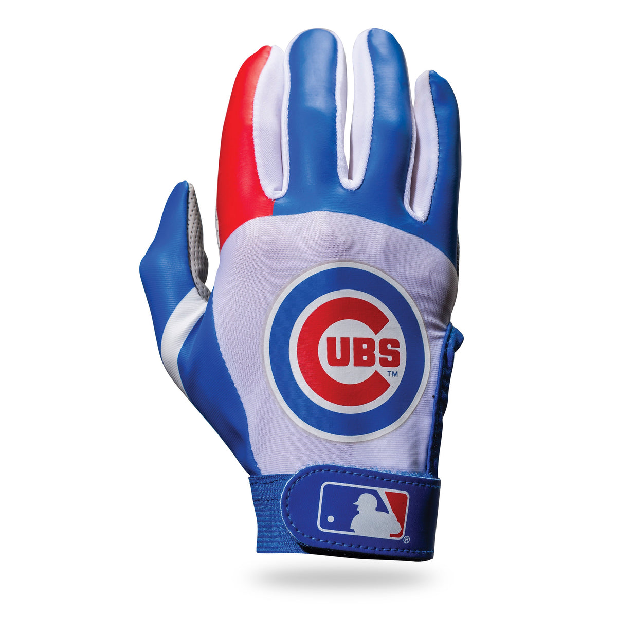 Chicago Cubs Franklin Youth Batting Gloves product image 2, provided for visual reference and product detail review