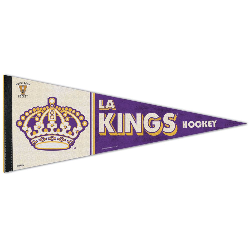 Los Angeles Kings NHL WinCraft 12"x30" Vintage Premium Pennant product image 1, provided for visual reference and product