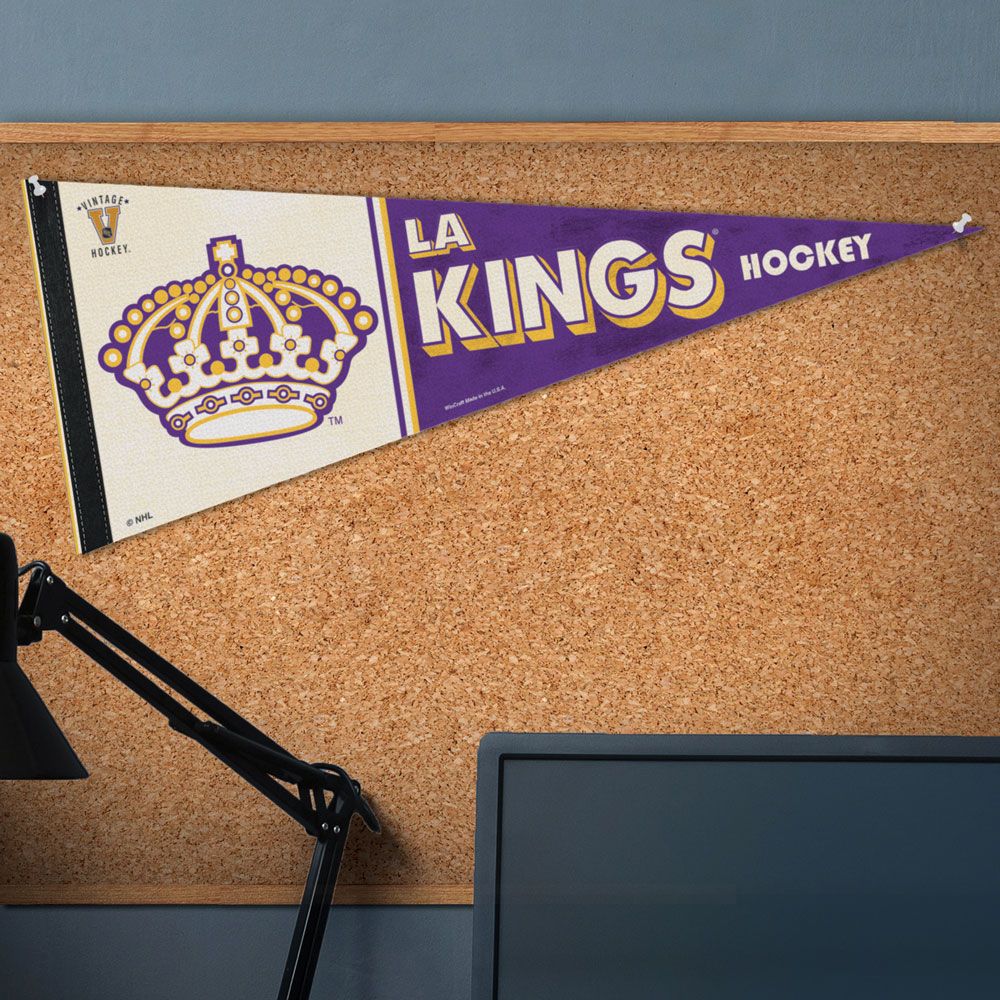 Los Angeles Kings NHL WinCraft 12"x30" Vintage Premium Pennant product image 2, provided for visual reference and product