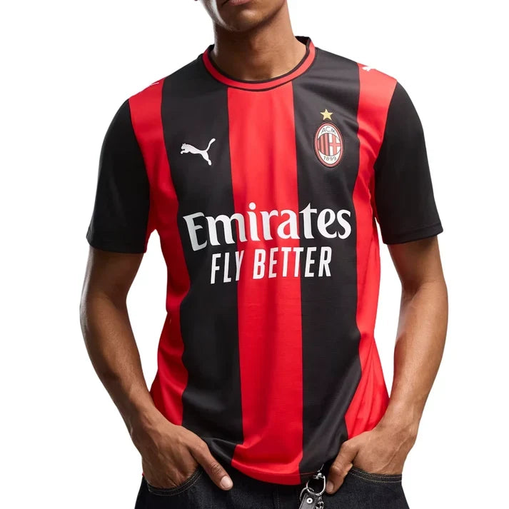 AC Milan Serie A Puma Men Black/Red 2026/27 Home Replica Jersey product image 3, provided for visual reference and product