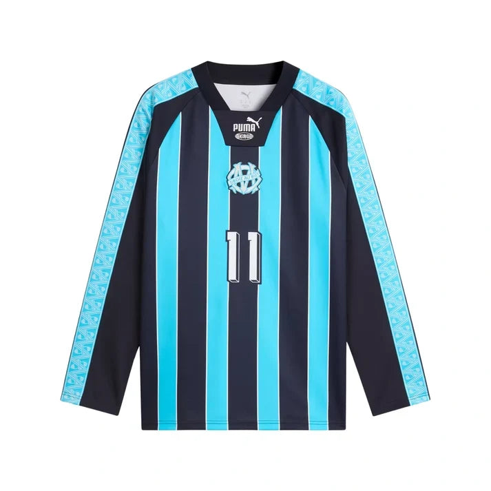 Olympique de Marseille FC Ligue 1 Puma Men Navy/Aqua 2026/27 King Relaxed Long-Sleeve Jersey product image 1, provided for