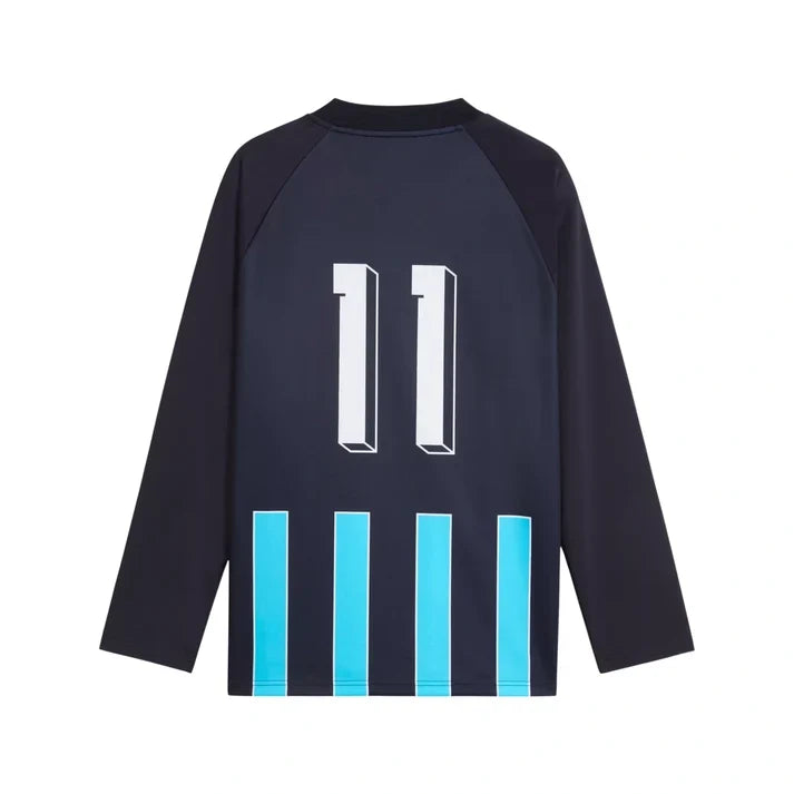 Olympique de Marseille FC Ligue 1 Puma Men Navy/Aqua 2026/27 King Relaxed Long-Sleeve Jersey product image 2, provided for