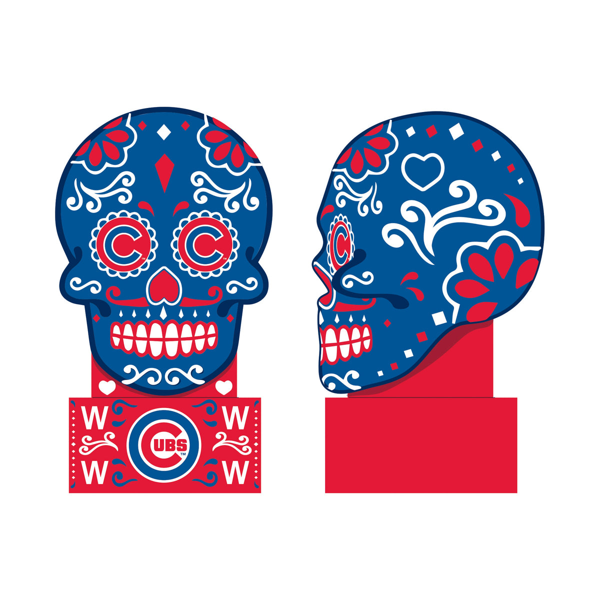 Chicago Cubs Sugar Skull Statue product image 1, provided for visual reference and product detail review