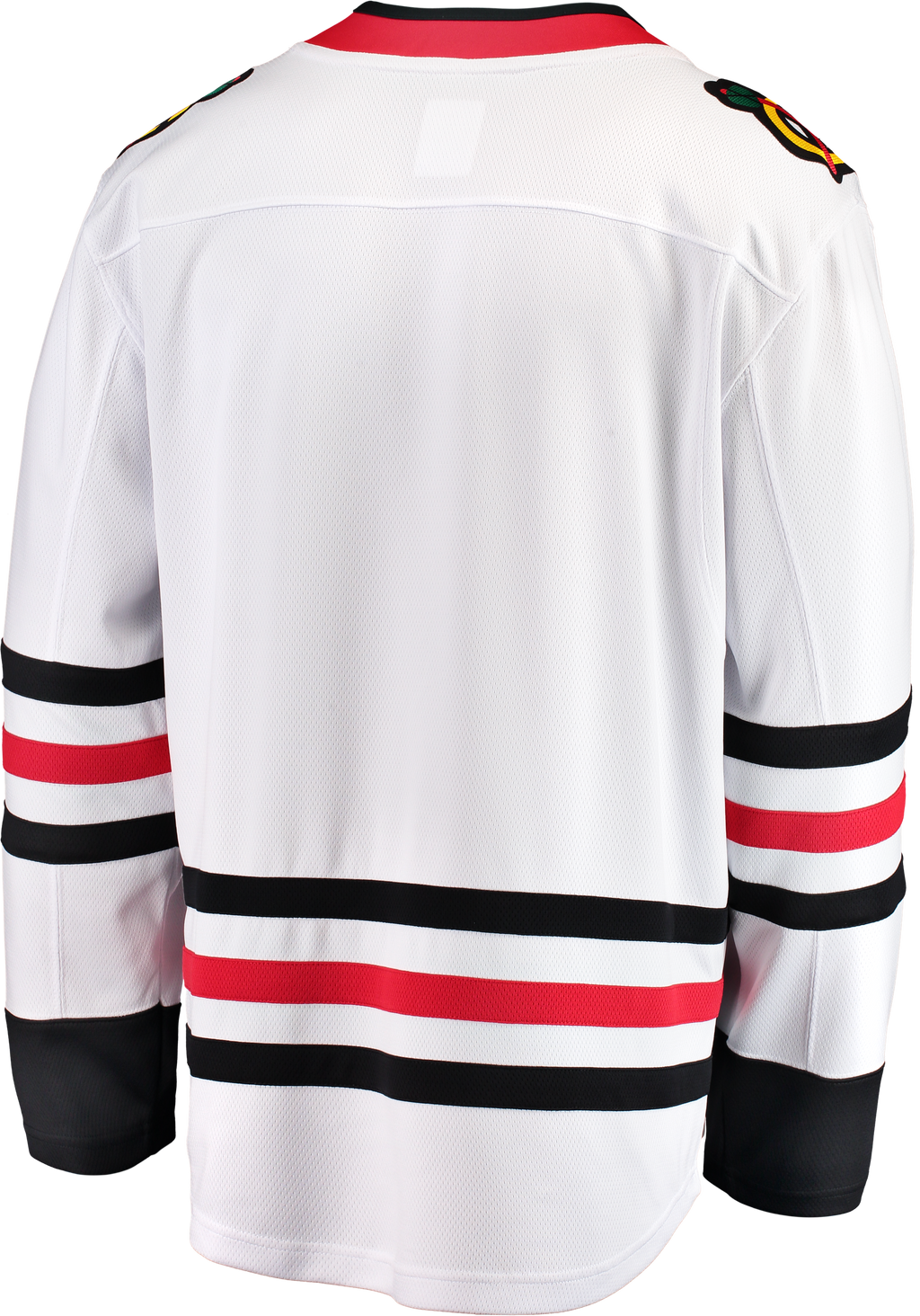 Chicago Blackhawks Fanatics White Breakaway Away Jersey product image 2, provided for visual reference and product detail