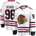 Connor Bedard Chicago Blackhawks Fanatics White Breakaway Men Away Jersey product image 1, provided for visual reference and