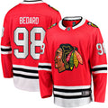 Connor Bedard Chicago Blackhawks Fanatics Home Red Breakaway Men Jersey product image 1, provided for visual reference and