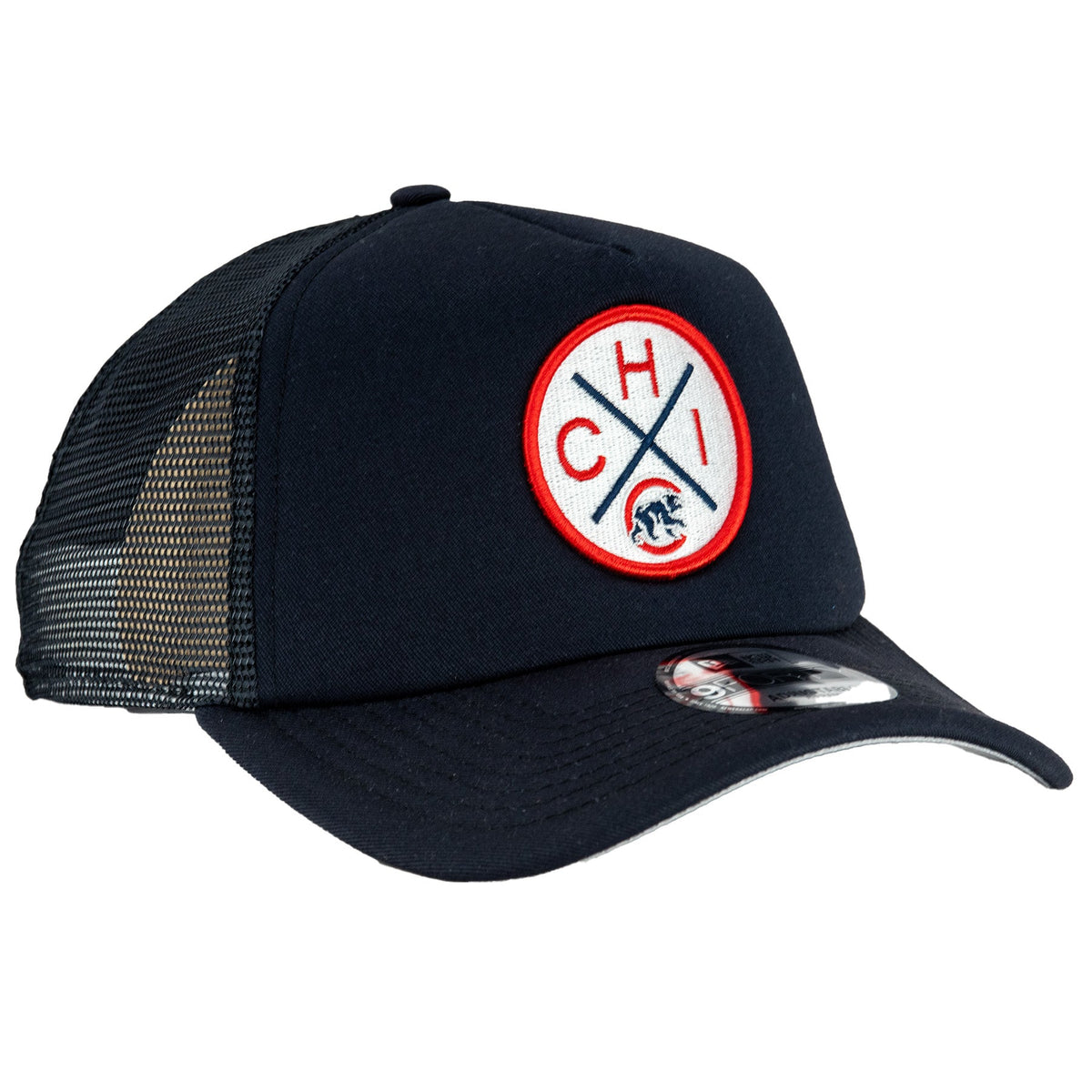 Chicago Cubs New Era 9FORTY A-Frame Foam Front Navy Patch Adjustable Hat product image 1, provided for visual reference and