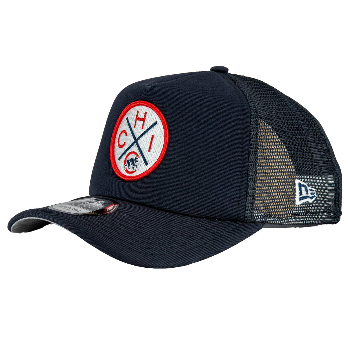 Chicago Cubs New Era 9FORTY A-Frame Foam Front Navy Patch Adjustable Hat product image 3, provided for visual reference and