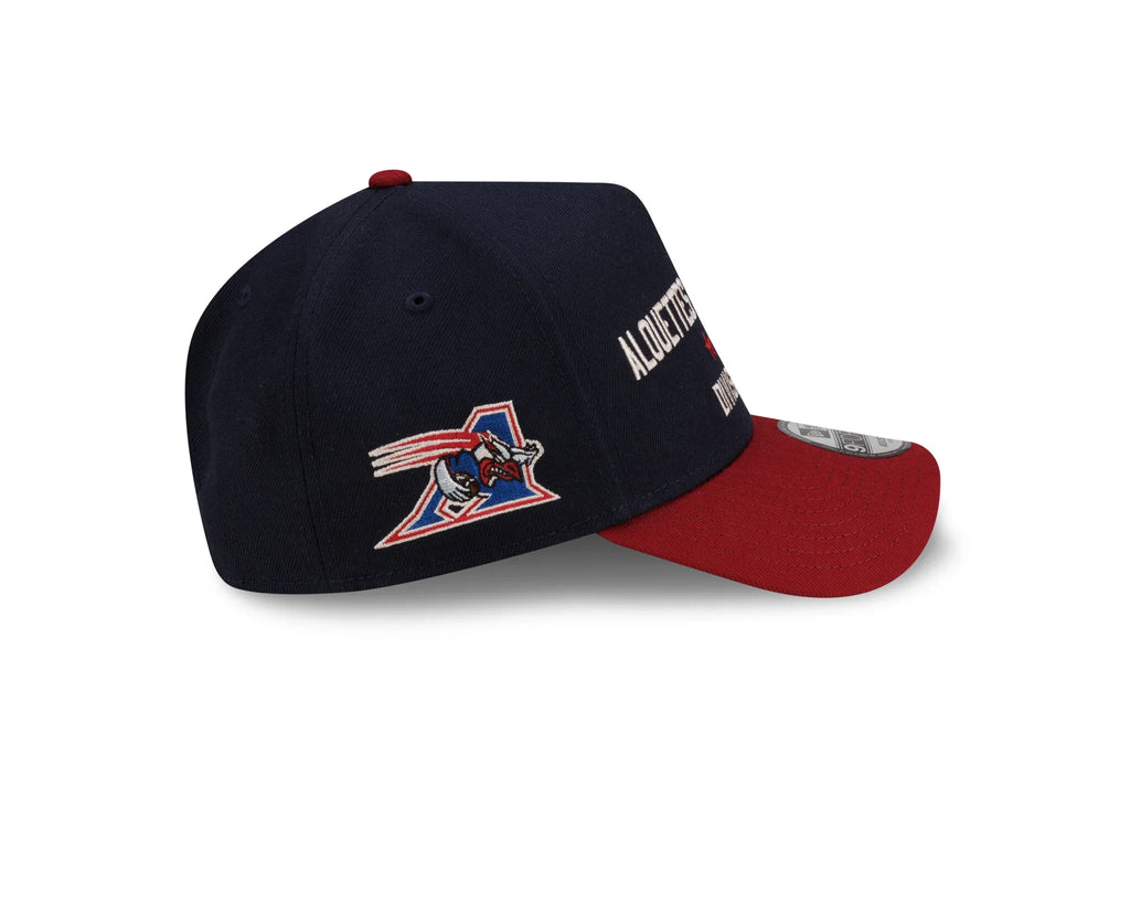 Montreal Alouettes CFL New Era Men Navy/Red 9Forty A-Frame 2026 Turf Traditions Snapback Hat product image 4, provided for