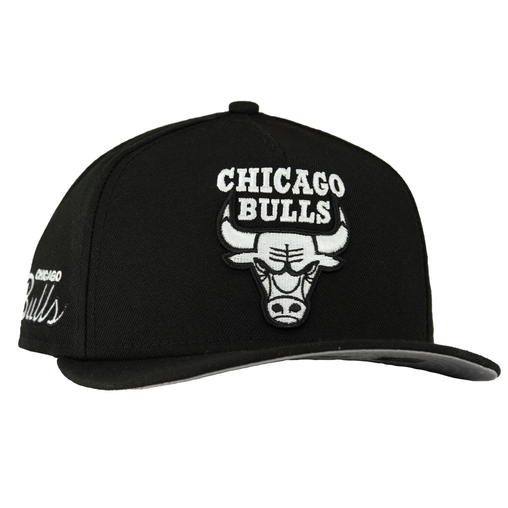 Chicago Bulls Black New Era 9FIFTY A Frame Snapback Hat product image 3, provided for visual reference and product detail