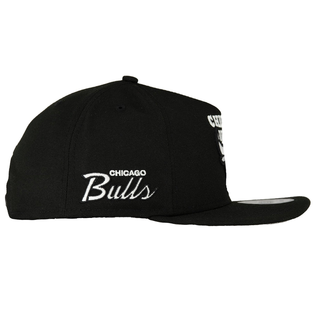 Chicago Bulls Black New Era 9FIFTY A Frame Snapback Hat product image 4, provided for visual reference and product detail
