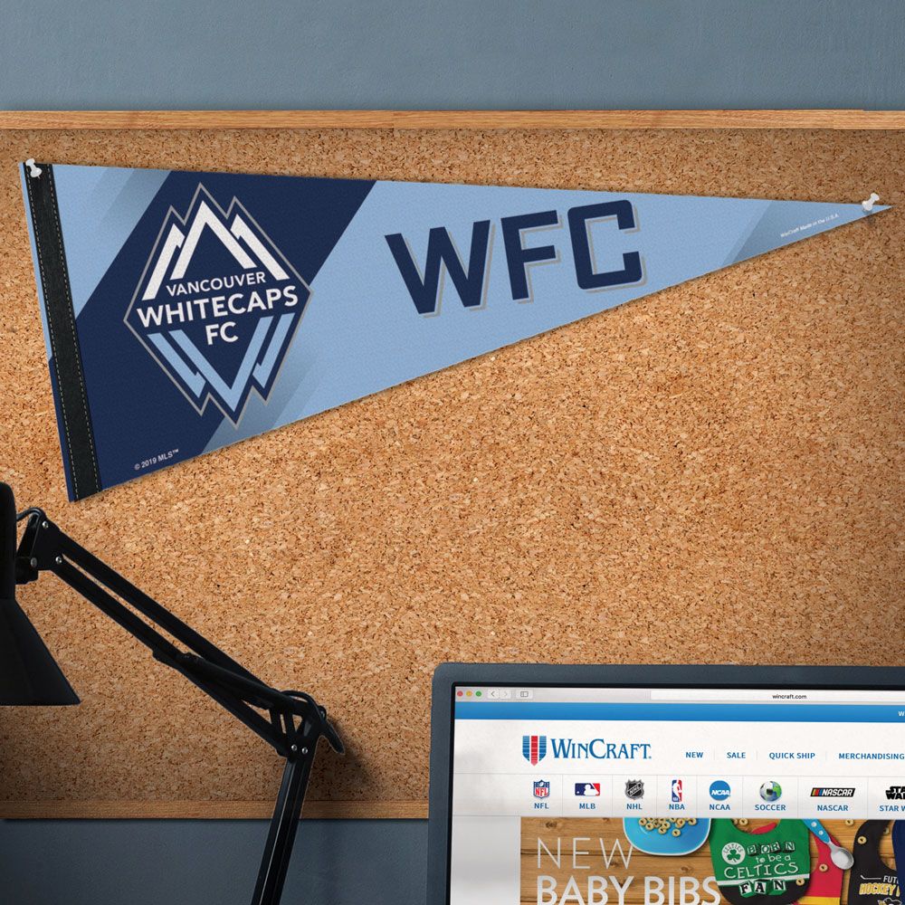 Vancouver Whitecaps FC MLS WinCraft 12"x30" Premium Pennant product image 2, provided for visual reference and product