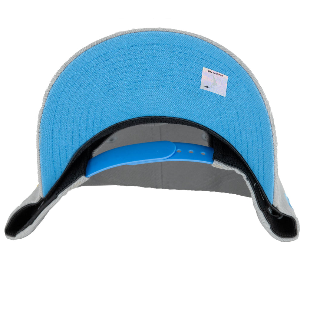 Chicago Sky New Era 9SEVENTY Grey/Canary Sky Town Snapback Hat product image 7, provided for visual reference and product