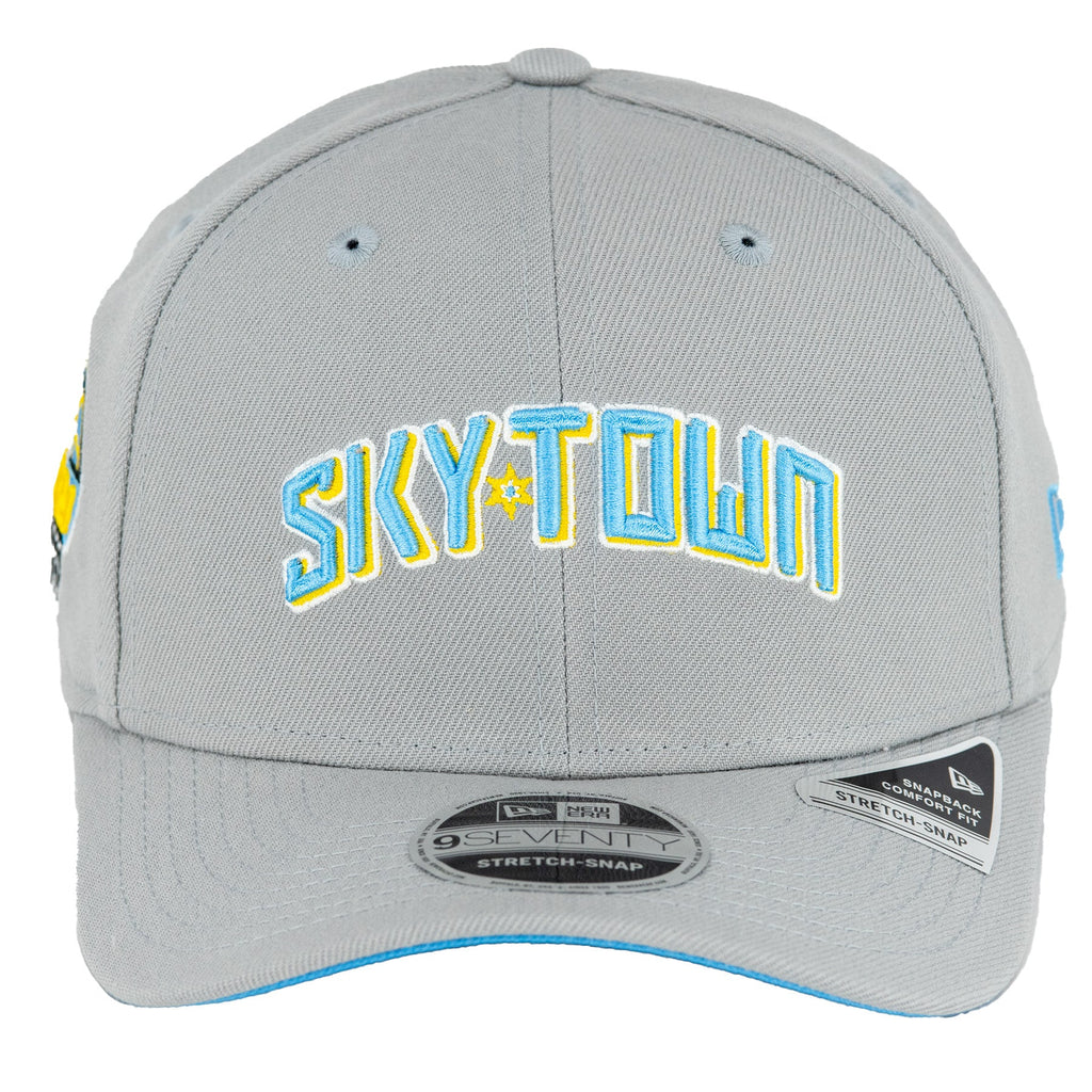 Chicago Sky New Era 9SEVENTY Grey/Canary Sky Town Snapback Hat product image 2, provided for visual reference and product
