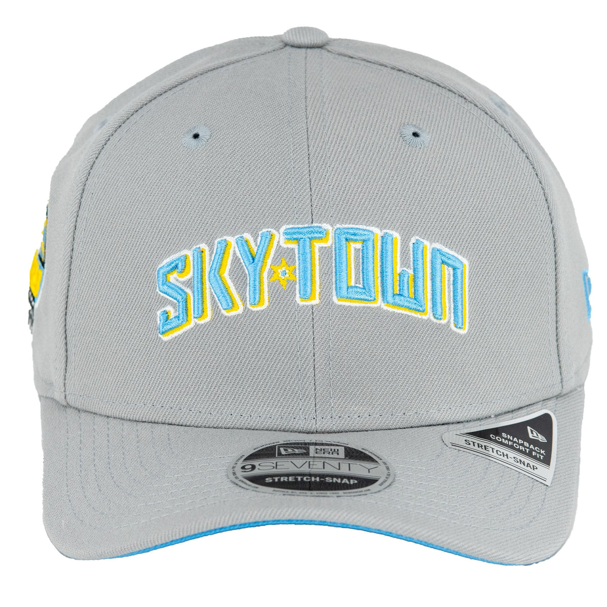 Chicago Sky New Era 9SEVENTY Grey/Canary Sky Town Snapback Hat product image 2, provided for visual reference and product