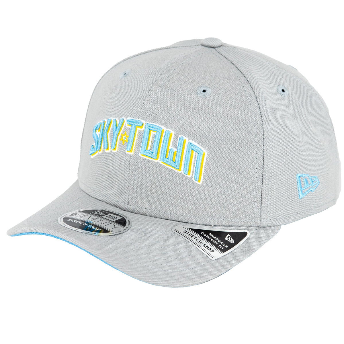 Chicago Sky New Era 9SEVENTY Grey/Canary Sky Town Snapback Hat product image 3, provided for visual reference and product