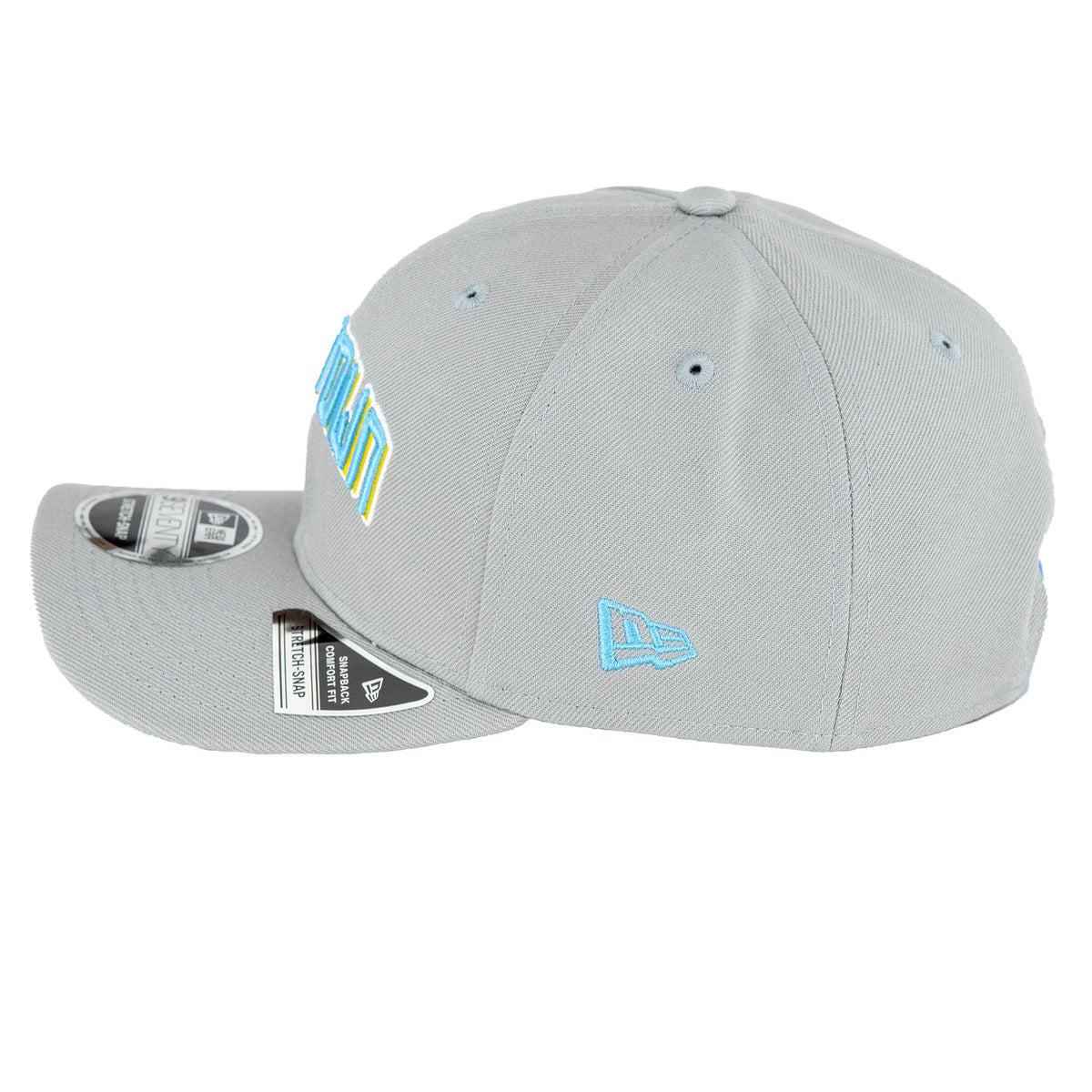 Chicago Sky New Era 9SEVENTY Grey/Canary Sky Town Snapback Hat product image 5, provided for visual reference and product