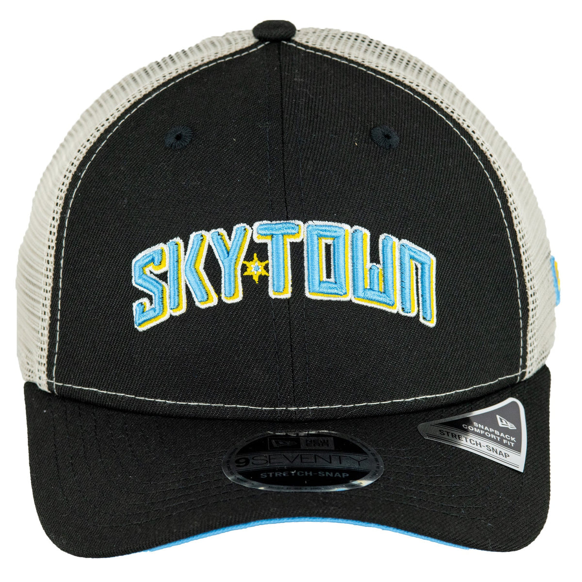 Chicago Sky New Era 9SEVENTY Black/Stone Sky Town Mesh Snapback Hat product image 2, provided for visual reference and