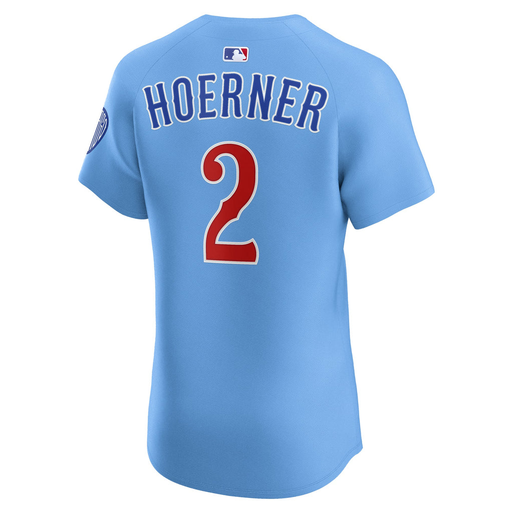 Nico Hoerner Chicago Cubs Nike Men Light Blue 2nd Alternate Limited Jersey product image 2, provided for visual reference