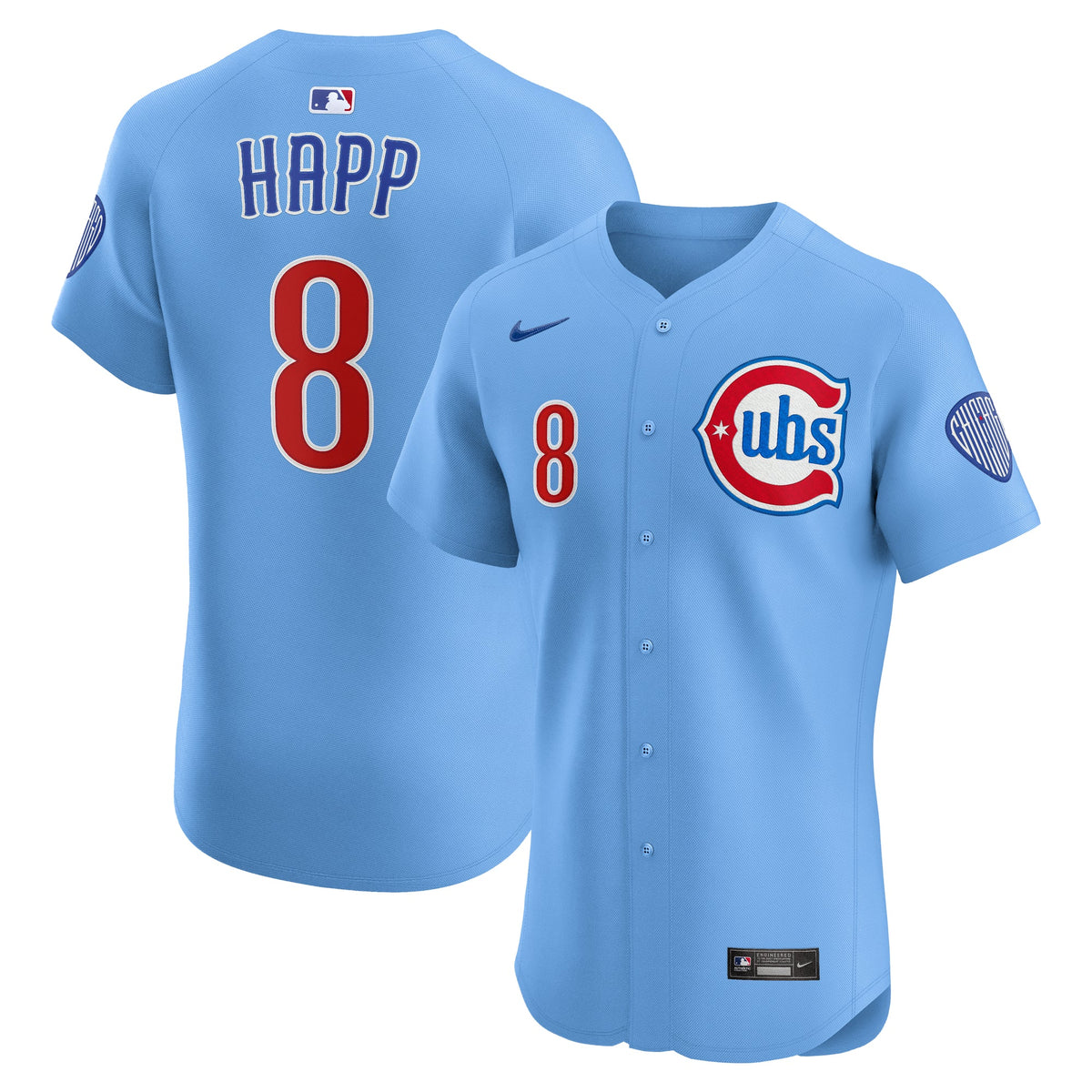 Ian Happ Chicago Cubs Nike Men Light Blue 2nd Alternate Limited Jersey product image 1, provided for visual reference and