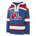 Quebec Nordiques NHL 47 Brand Men Light Blue Retro Freeze Superior Lacer Hoodie product image 1, provided for visual