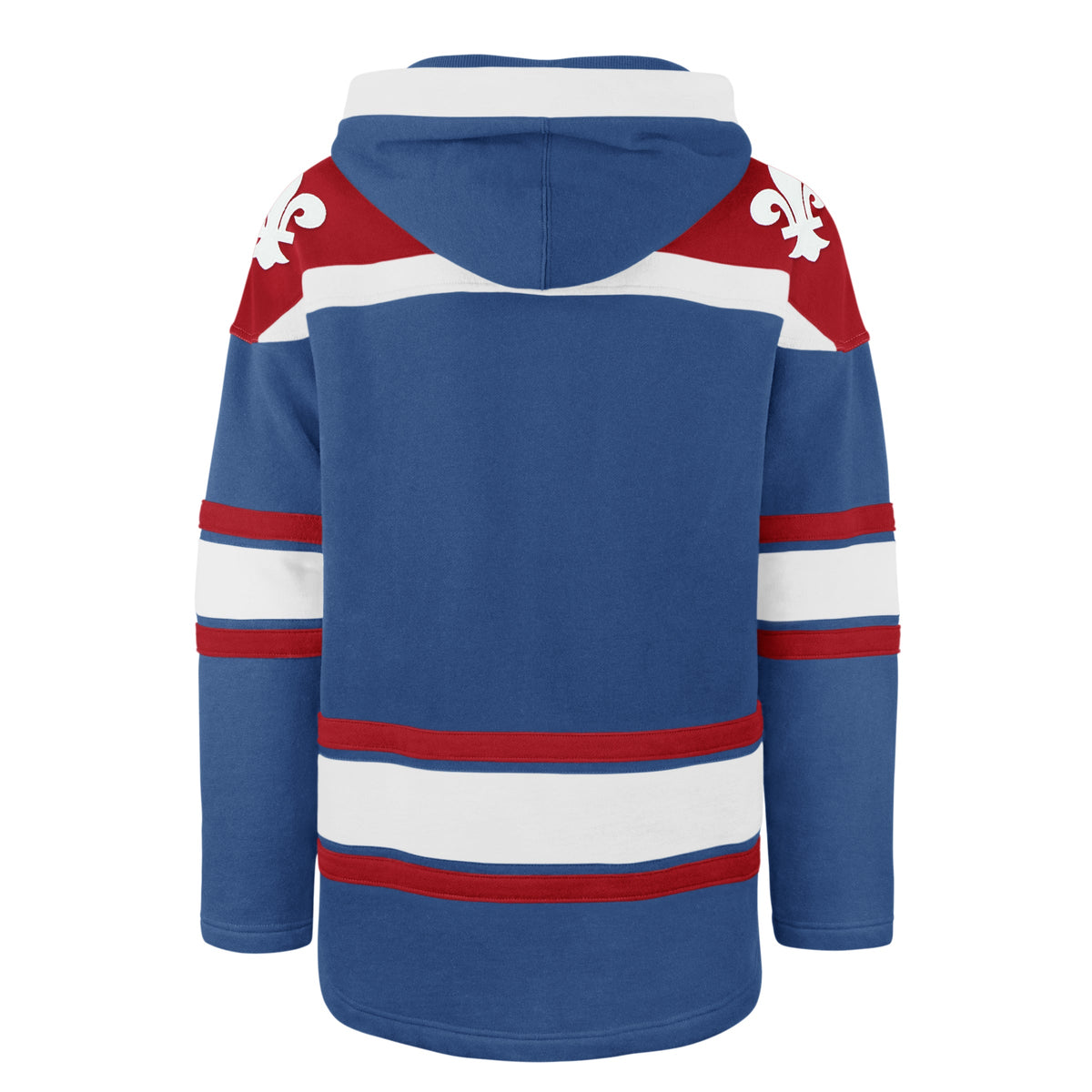 Quebec Nordiques NHL 47 Brand Men Light Blue Retro Freeze Superior Lacer Hoodie product image 2, provided for visual
