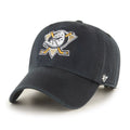 Anaheim Ducks NHL 47 Brand Men Black Vintage Clean Up Adjustable Hat product image 1, provided for visual reference and
