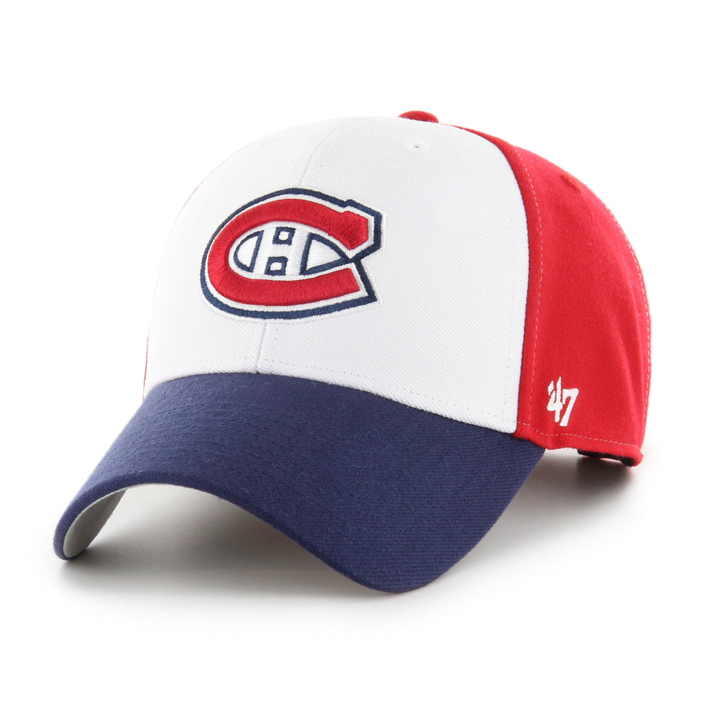 Montreal Canadiens NHL 47 Brand Men Tri-Tine MVP Adjustable Hat product image 1, provided for visual reference and product