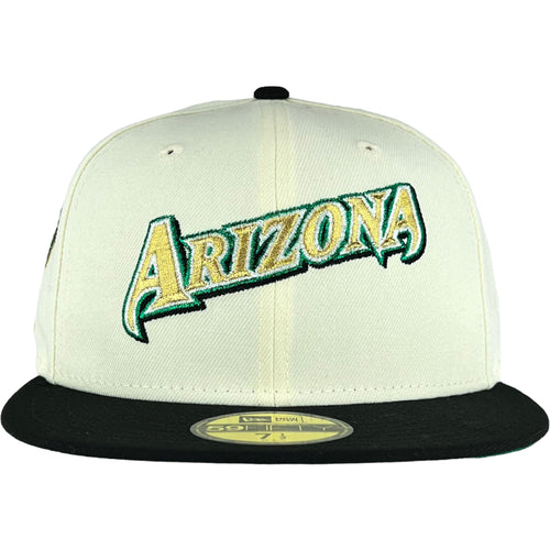 Arizona Diamondbacks Chrome White/Black New Era 59FIFTY Fitted Hat product image 2, provided for visual reference and