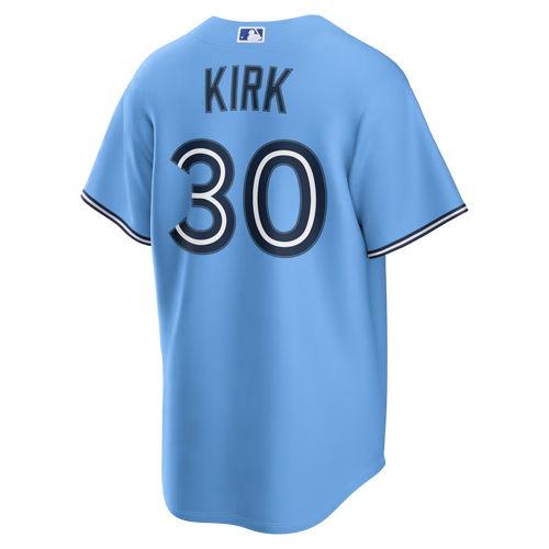 Alejandro Kirk Toronto Blue Jays MLB Nike Men Light Blue Pro-Stitched Replica Jersey product image 1, provided for visual