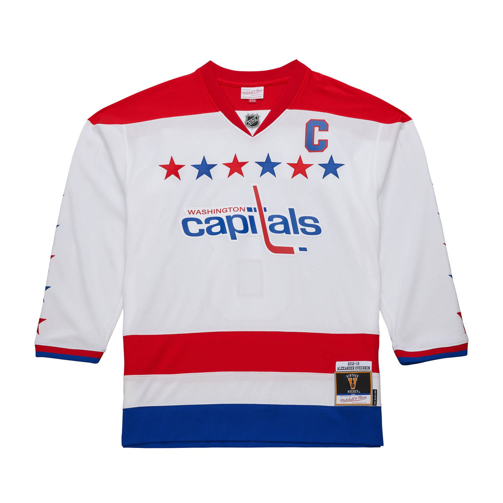 Alexander Ovechkin Washington Capitals NHL Mitchell & Ness Men White 2012 Alternate Blue Line Authentic Jersey product image