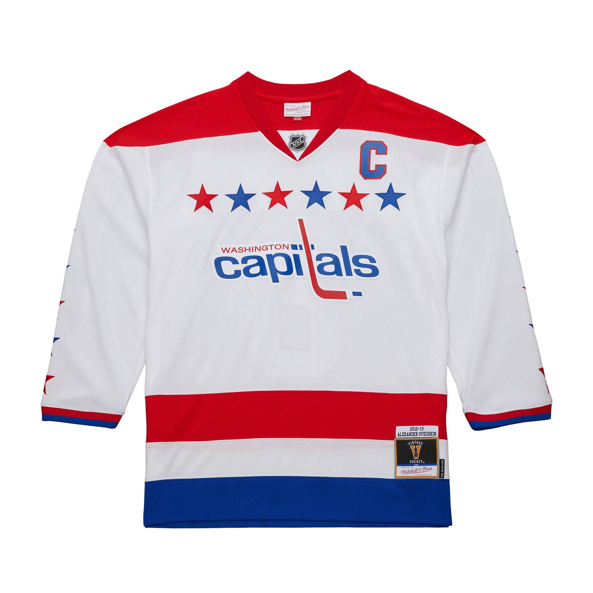 Alexander Ovechkin Washington Capitals NHL Mitchell & Ness Men White 2012 Alternate Blue Line Authentic Jersey product image