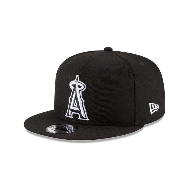 Anaheim Angels MLB New Era Men Black White 9Fifty Basic Snapback product image 1, provided for visual reference and product