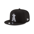 Anaheim Angels MLB New Era Men Black White 9Fifty Basic Snapback product image 1, provided for visual reference and product