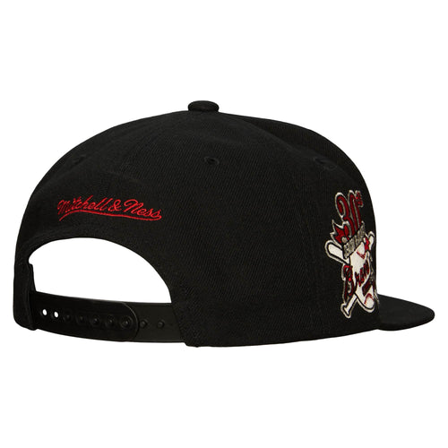 Atlanta Braves MLB Mitchell & Ness Men Black 30th Anniversary Snapback product image 2, provided for visual reference and