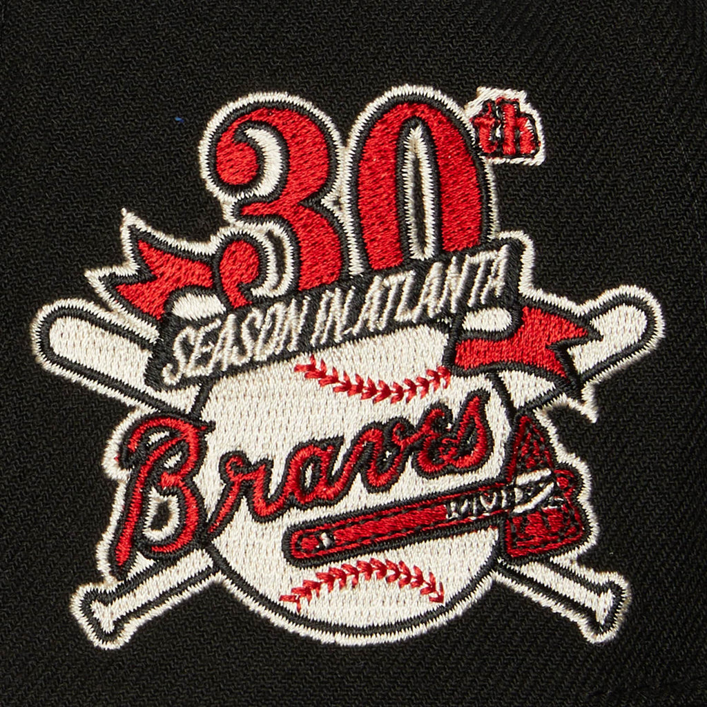 Atlanta Braves MLB Mitchell & Ness Men Black 30th Anniversary Snapback product image 3, provided for visual reference and