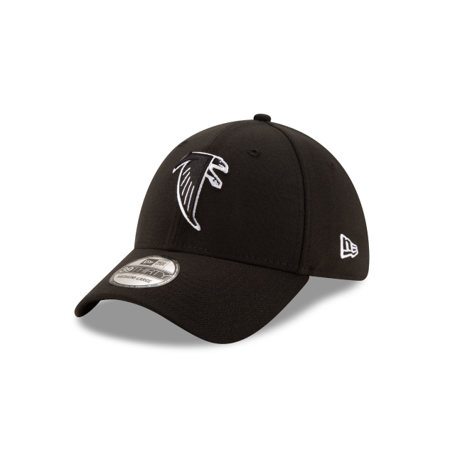 Atlanta Falcons NFL New Era Men Black/White 39Thirty Team Classic Stretch Fit Hat product image 1, provided for visual