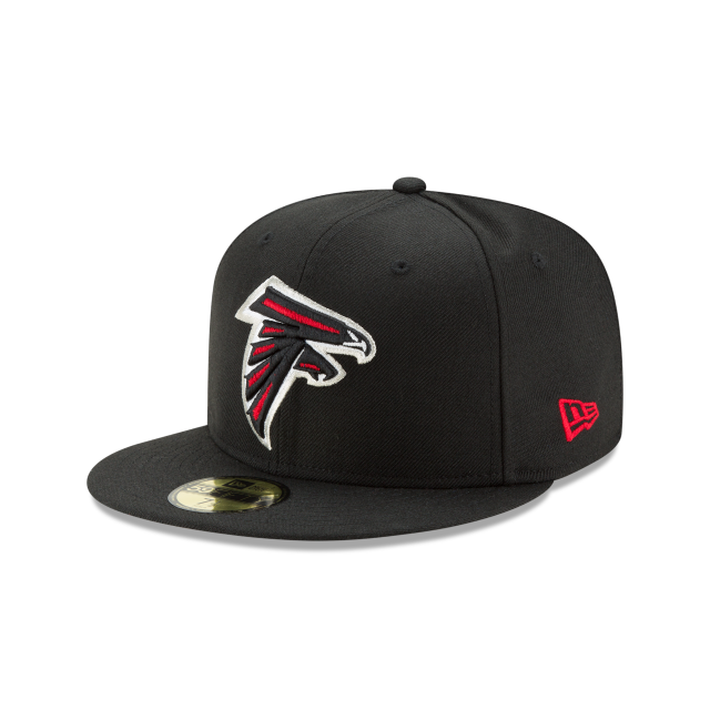 Atlanta Falcons NFL New Era Men Black 59Fifty Team Basic Fitted Hat product image 1, provided for visual reference and