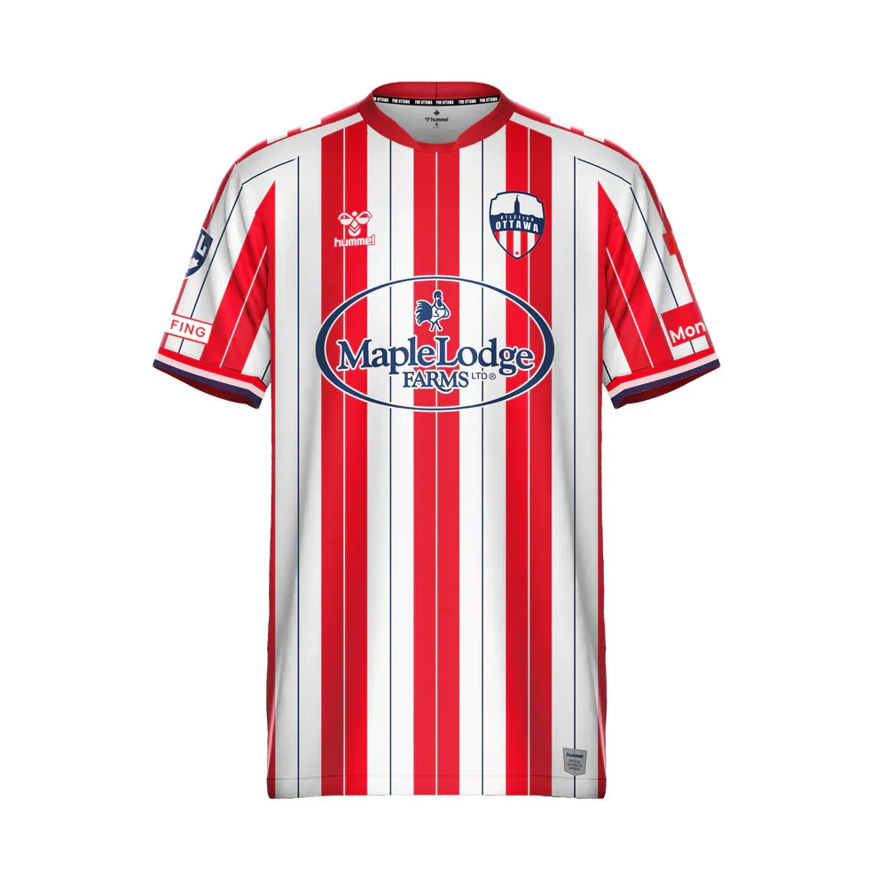 Atlético Ottawa CPL Hummel Men Red/White 2026 Home Replica Jersey product image 1, provided for visual reference and product