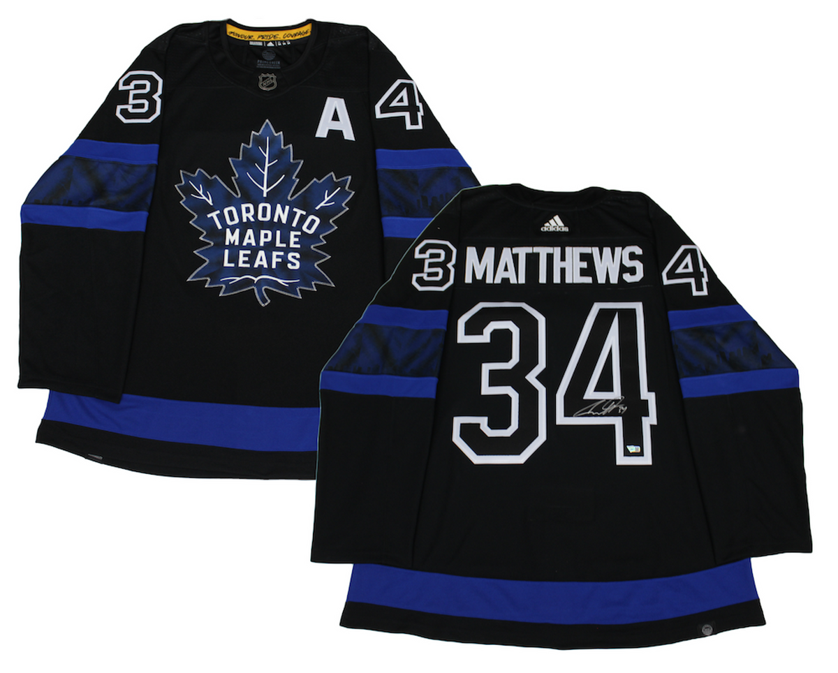 Auston Matthews Toronto Maple Leafs NHL Adidas Black Autographed Authentic Jersey product image 5, provided for visual