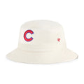 Chicago Cubs '47 Natural Cream Bucket Hat product image 1, provided for visual reference and product detail review
