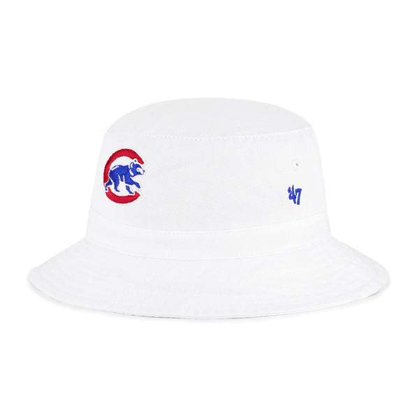 Chicago Cubs White Crawl Bear 47' Bucket Hat product image 1, provided for visual reference and product detail review