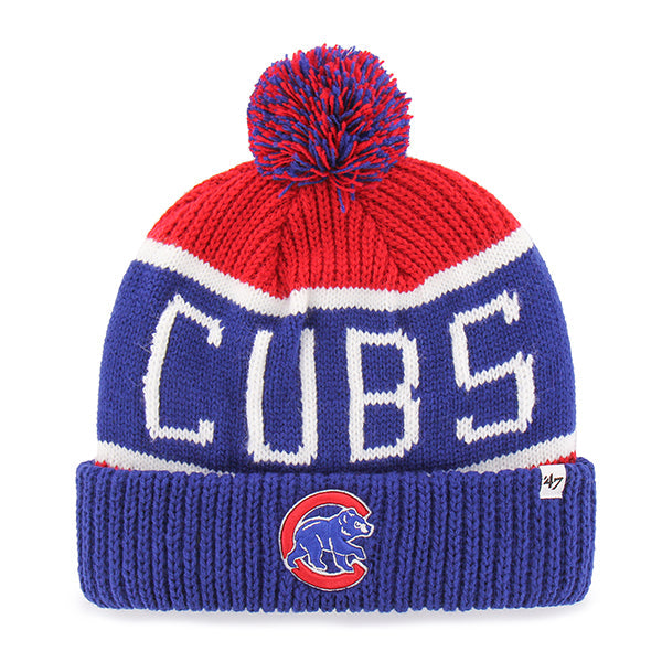 Chicago Cubs Calgary Crawl Bear Cuffed Knit Hat product image 1, provided for visual reference and product detail review