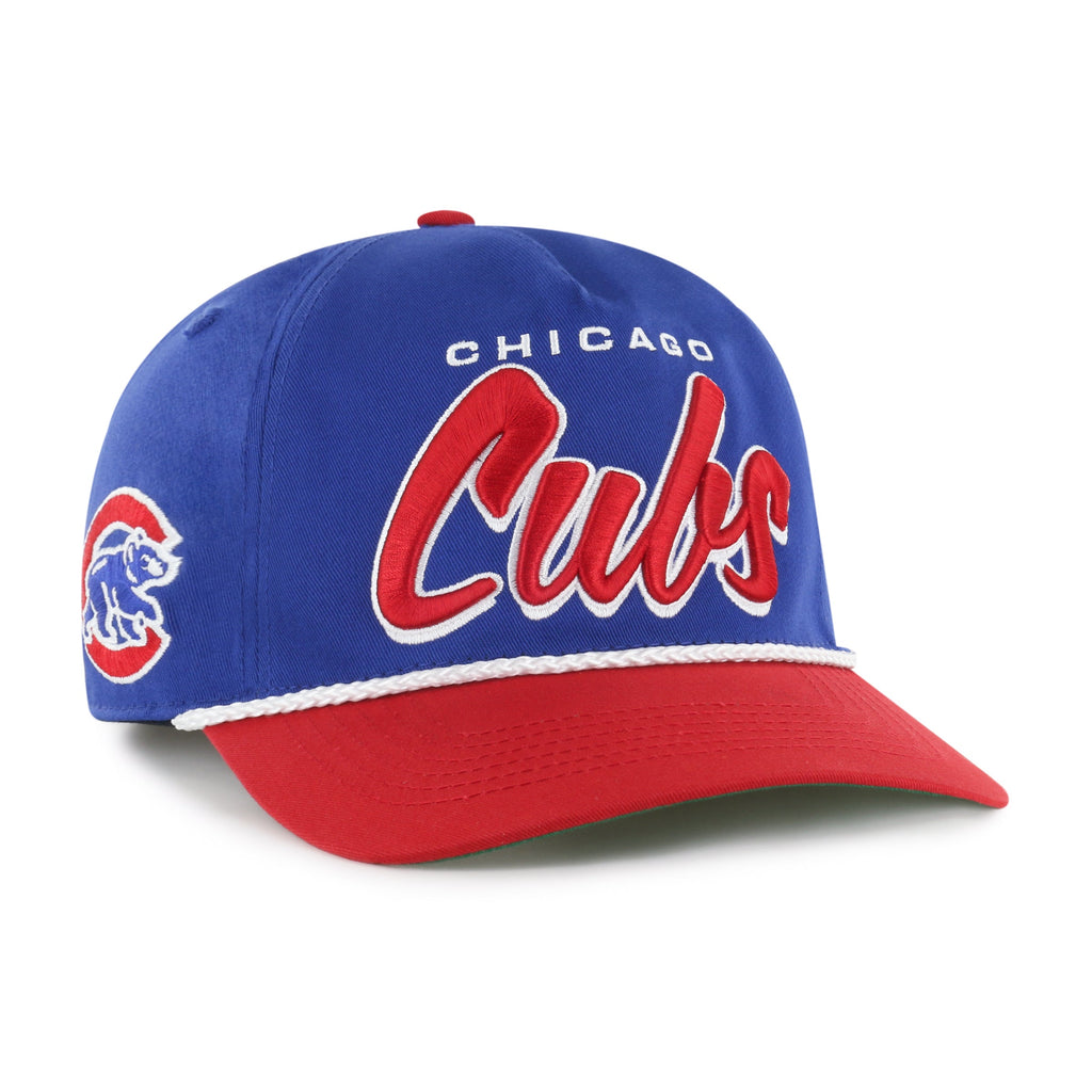 Chicago Cubs Royal/Red Drop Shadow Rope '47 Hitch Adjustable Hat product image 1, provided for visual reference and product