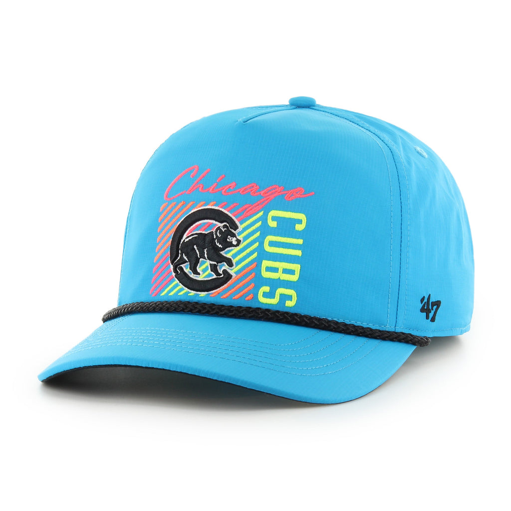 Chicago Cubs Blue Neon Highlight 47' Hitch Adjustable Hat product image 1, provided for visual reference and product detail