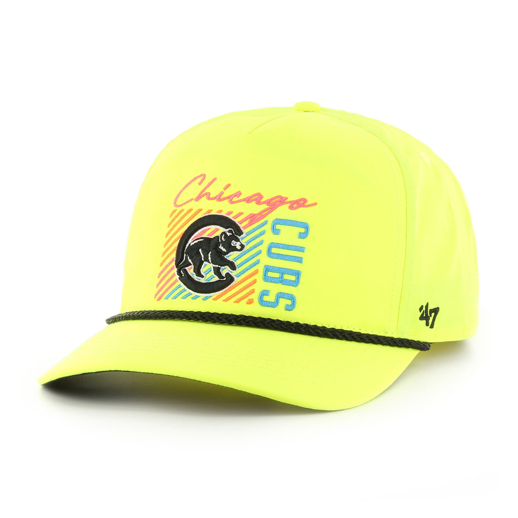 Chicago Cubs Yellow Highlight 47' Hitch Adjustable Hat product image 1, provided for visual reference and product detail