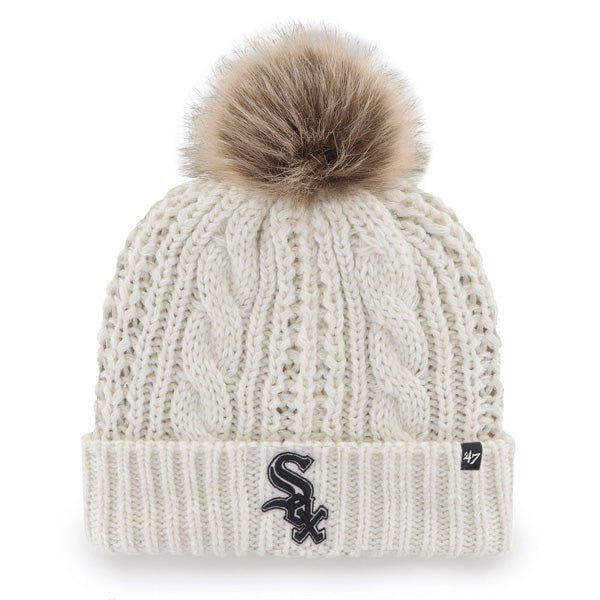 Chicago White Sox White Meeko 47' Winter Knit Hat product image 1, provided for visual reference and product detail review